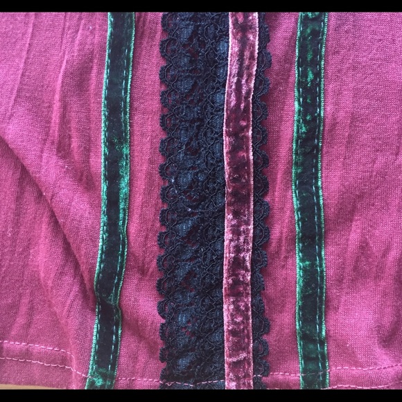 COPY - Joven burgundy tank top with velour size s… - Picture 4 of 8